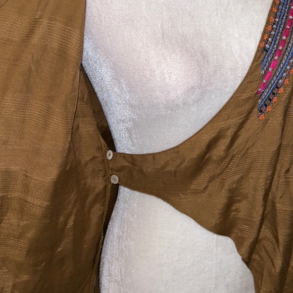 Anthro Maeve Liviana Embroidered Wrap Sleeveless Tunic Waistcoat Top - XS - Picture 11 of 15